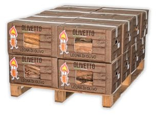 Legna da ardere in scatola 10kg Femiro su bancale per caminetti stufe e barbecue (160Kg)