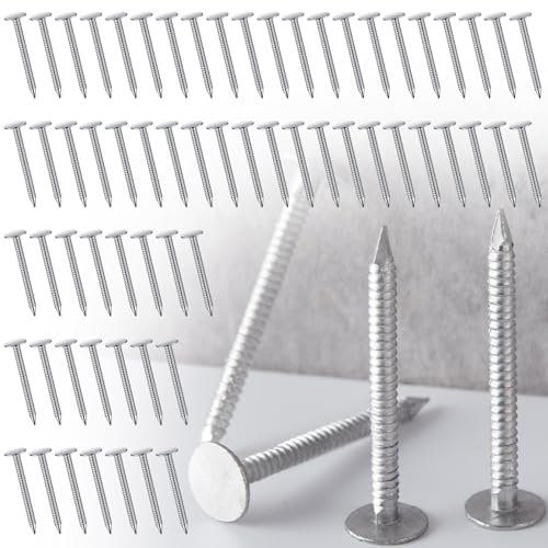 Tandefio 500 Stück Aluminium-Seitennägel, 3,5 cm, Metall, Aluminium, Dachverkleidungen und Paneelnägel zur Befestigung von Dachpappen, Holzterrassen, Dämmplatten