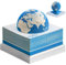 Time Piece-kalender 2024 3d-kalender 2024 Diy Earth Timepiece-kalender 2024 Desktop-kalender Zum Abreißen Skulptur Nicht Klebende Künstlerische Blöcke Für Zuhause Büro Schule Blau