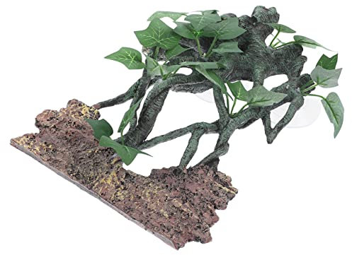 Angoily Résine de Simulation récipients en Verre pour terrariums Plantes sous-Marines en résine Accessoires d'aquarium décor Fournitures d'aquarium Jouets d'escalade de Crabe Reptile Barbe