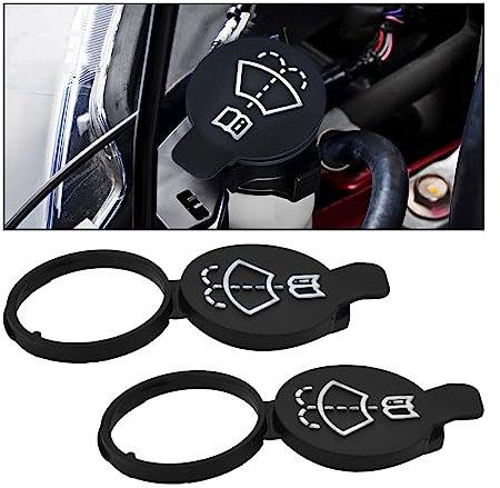 Adunsiaoto 2 Pcs Auto Bouchon de Reservoir Lave Glace, Couvercle de Réservoir Lave-Glace GM Bouchons, Bouchon de Bouteille de Réservoir de Liquide de Lave-Glace D'essuie-Glace, Pièces Détachées