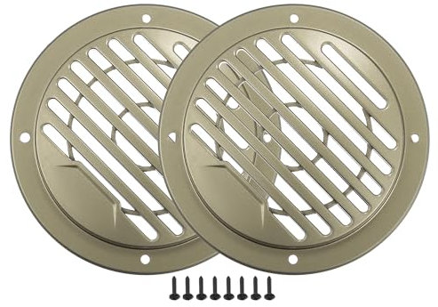 A ABSOPRO Rejillas de Altavoz para Coche de 3 Pulgadas con Tornillos Color Caqui - 2 Unidades