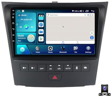 Doppel DIN Radio Mit Navi, 9 Zoll Touchscreen, 2 Din Autoradio MP5 Player Für Lexus GS300 350 400H 2004~2011 Unterstützt BT, Radio FM/RDS, DSP, Carplay/Auto, Lenkradsteuerung,4 core m150s 2g+32g