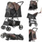 HIPET Hondenbuggy Senna Zwart & Luipaard
