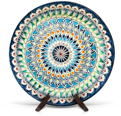 ZARENHOFF Lagan Ø37 Oriental Lagan - Plato de cerámica (37 cm, pintado a mano)