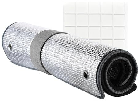 Film d'isolation thermique | Bloqueur de chaleur double face | Rouleau de feuille isolante pour toit, véranda, pare-brise de voiture