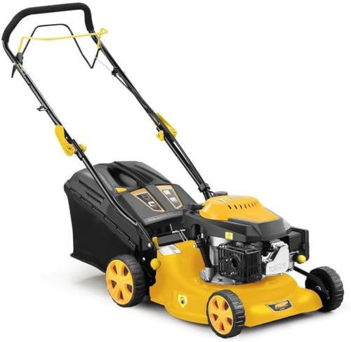 Nemura Tondeuse Thermique Autotractée 146cm3 à Essence pour Pelouse - Largeur de Coupe 42 cm - Fonction Mulching - Hauteur de Coupe 7 Positions - Démarrage Facile - Marque Française