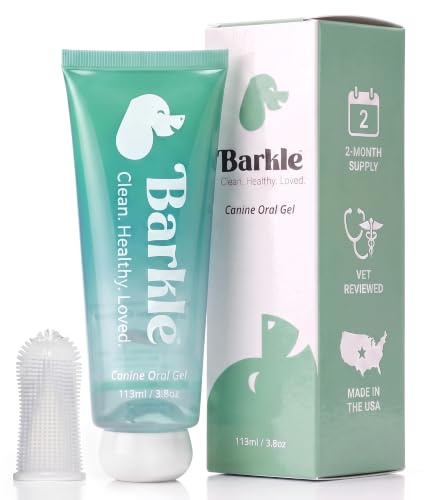 Barkle No-Brush Dog Teeth Cleaning Gel, Vet-Reviewed Mint Dental Care Kit