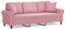 ULUYYUC Chaiselongue Camping Sofa Bodensofa Schlafsofa - 3-Sitzer-Sofa mit Zierkissen Rosa 180 cm Samt für Terrasse Party Lounge Garten