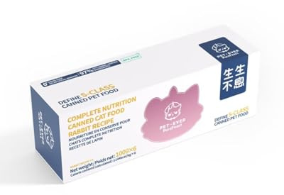 PET-EVER PureFeast Geflügelrezept Katzenfutter in Dosen, 97% tierische Zutaten Nassfutter für Katzen, getreidefreies und BPA-freies Katzennassfutter, 3,5 3,5-Unzen-Dosen (100g*6, Kaninchen)