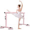 MIDUOLAI Ballettstange, Tragbare Freistehende Ballettstange, Verstellbar, Hochbelastbare Ballettstange Zum Tanzen Und Dehnen, Ballettstange FüR Fitness,Rosa,2m