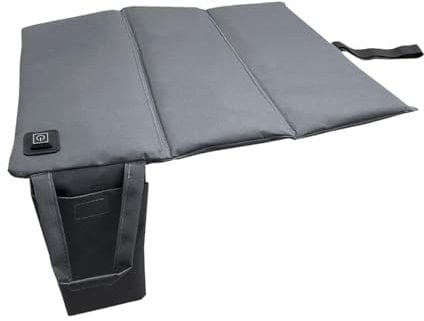 Milageto Beheiztes Sitzkissen, USB-Stromversorgung, warme Unterlage, Matte, tragbar, beheizbar, Sitzpolster, Stuhlpolster für Park, Trekking, Grau