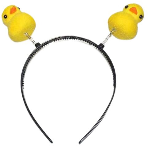QUEENYARD Haarreif in Form einer gelben Ente, für Damen, Karneval, Party, Fotografie, Haarband, gelbe Entenform, Waschgesicht, Stirnbänder