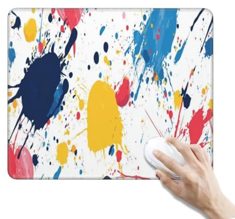 Tappetino Mouse Colorata Tappetino Mouse Piccolo Tappetino per Mouse Gaming Tappetino Scrivania, Impermeabile Mouse Pad Tappetini Mouse Base Antiscivolo per Gaming Ufficio (400 x 300 x 3 mm, Pigmento)