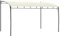 Outsunny 3 x 4m Pergola, Lean to Garden Gazebo with UV-Resistant Canopy and Metal Frame, Outdoor Sun Shade Shelter for Porch, Patio, Deck, Cream White