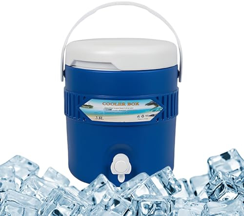 Vmiorzq Bouteille d'eau de 3,8 l | Glacières de Camping Froides et Chaudes - Distributeur de Boissons Portable pour activités de Plein air, pêche, Camping