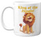 Stuff4 Lion Gifts - Tazza in ceramica di alta qualità da 325 ml, motivo: re della giungla, regalo di buon compleanno, regalo per la festa del papà, lavabile in lavastoviglie