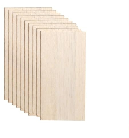 10 Stück Sperrholz Balsaholz Platten 200 x 100 x 2mm,Balsa Holzblätter Balsabretter,Holzplatten,für Laubsäge Handwerk Basteln, Malerei, Dekorationen,Laserprojekte DIY Modellbau