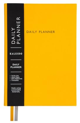 Ohh Deer To Do List Notebook | B6 Notebook & Undated Daily Planner | Hourly Schedule Planner | Productivity Planner, Work Planner & Organiser Notebook | Yellow