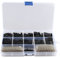 HALJIA 620pcs 2.54mm/0.1 Dupont Crimp Pin Connector Pin Header Wire Jumper and M/F Crimp Pins
