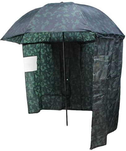 NGT Carp Fishing 45 Camo Umbrella Brolly System + Zip on Side Sheet & Tilt Function