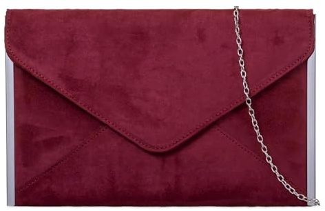fi9® PLAIN SUEDE ENVELOP STYLE BRIDAL WEDDING EVENING CLUTCH PARTY PURSE HAND BAG