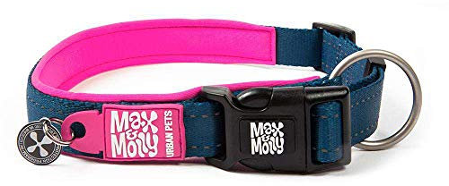 Max & Molly Matrix Smart-ID-Halsband, bequem, geruchsfreies Neopren, reflektierende Nähte, Smart-ID-Tag, Schutzprogramm für verlorene Haustiere, außergewöhnliches Hundehalsband, Größe L