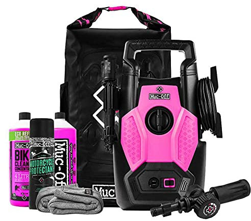 Muc Off Motorcycle Pressure Washer Bundle - Pressure Washers for Bikes, Bicycle and Motorcycle Jet Wash - Power Washer with Motorbike Cleaning Kit