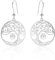 Aka Gioielli® - Orecchini Pendenti Albero della Vita in Argento 925 Rodiato con Cristallo per Donna e Ragazza