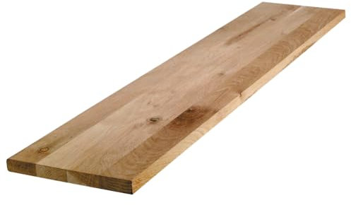 Tablette chêne massif lamellé collé abouté 800 x 200 x 18 mm - FSC mixte