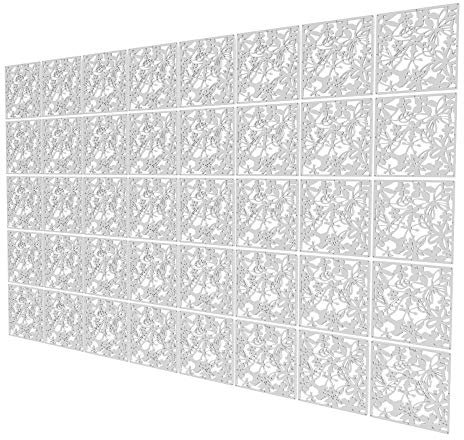 XFDZSW MALL Lot de 40 Meuble Paravent - 323.5x202cm - Blanc Panneau de Séparation Pétale Separation Salon Cuisine pour La Décoration Murale De Jardin De Noce