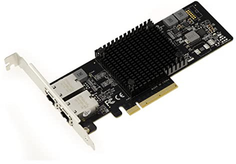KALEA-INFORMATIQUE PCIe LAN ethernet 10G 5G 2.5G 1G 2 Ports Controller-Karte - RJ45-Anschlüsse mit Intel X550AT2 Chipset.