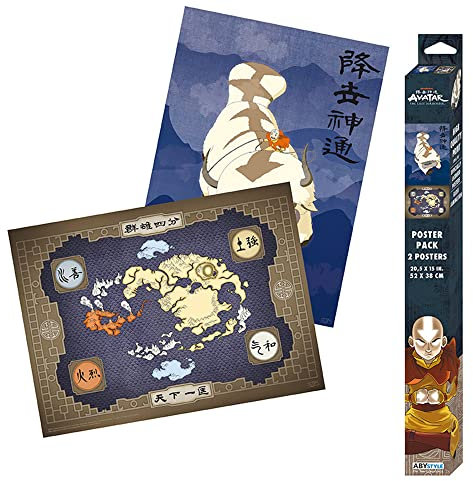 ABYstyle Avatar - Appa & Carte - Set 2 Posters '52x38'