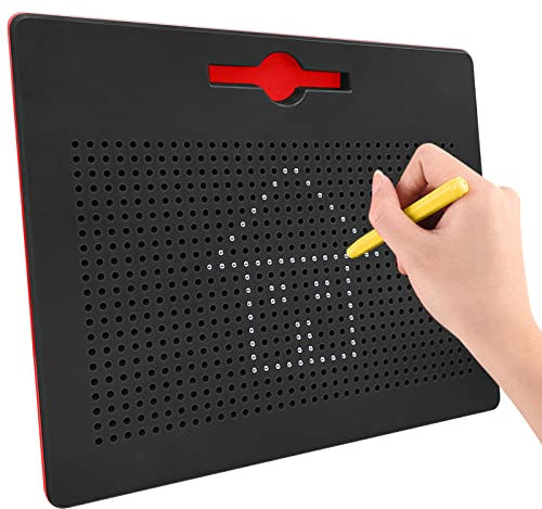 YATOSEEN Planche à Dessin Magnétique Tablette Magnétique Enfant Ardoise Magique avec Stylo pour Enfant Jouet Educatif, 31.5x25.5x1.5 cm (Grand, Noir)