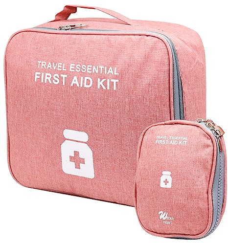 2stk Medikamententasche, Reiseapotheke Tasche, Erste Hilfe Tasche Leer | Erste Hilfe Set, Große Kapazität Wasserdicht Notfalltasche, Tragbar Medikament Tasche, Medikamenten Aufbewahrung für Home
