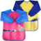 WitBicg Malkittel Kinder, 2 Stücke Malschürze, Malerkittel Für Schulkinder, Painting Apron Mit 3 Taschen Für 2-8 Jahre, Schützt Vor Staub Und Farbe (Gelb+Rot)