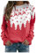 Meggsnle Weihnachtspullover Lustig 4XL Sweatshirt Jacke Damen Mit Kapuze Baumwolle Weihnachtspulli Rentier Casual Winter Pulli Damen Oversize O Ausschnitt Bluse T-Shirt