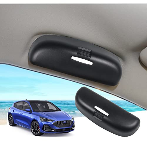 GAFAT Fo-rd Focus MK4 ST Line 2018-2024 2025 Sonnenbrillenhalter Brillenetui Auto, Focus 2023 Aufbewahrungsbox Organizer, Kompatibel mit Ford Focus MK4 Zubehör (Schwarz)