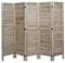 Mendler Paravent HWC-G30, Trennwand Sichtschutz Raumteiler, Shabby-Look 170x200cm - Hellbraun