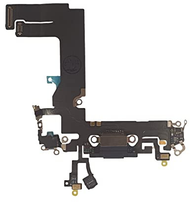 Smartex® Conector de Carga de Repuesto Compatible con iPhone 13 Mini Negro - Dock de repeusto con Cable Flex