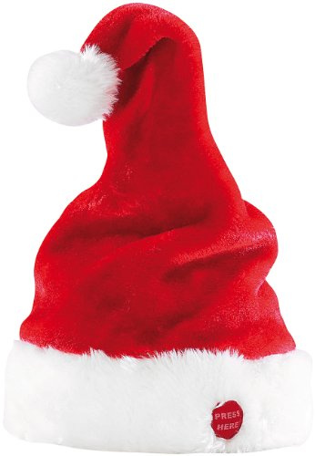 infactory Weihnachtsmannmütze: Singende und tanzende Nikolausmütze Versandrückläufer (Animierte Weihnachtsmann-Mütze, Tanzende Weihnachtsmann Mütze, Weihnachts Kinder)