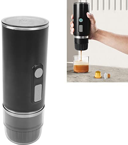 Cryfokt Tragbare Kaffeemaschine, 2-In-1-Reise-Espressomaschine, Wiederaufladbarer Universal-Kaffeevollautomat, Mini-Kaffeemaschine FüR BüRo, Camping, Wandern, Zuhause