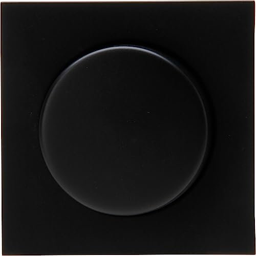 Kopp Athenis Abdeckung für Druck-Wechsel-Dimmer, schwarz, matte Oberfläche, 490650187