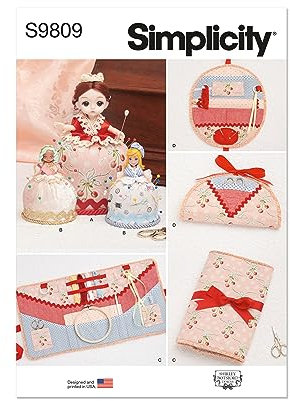 SIMPLICITY Shirley Botsford OS SS9809OS Nadelkissen-Puppen, Projekt-Organizer und Etui (Einheitsgröße)