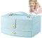 Hair Tie Storage, Hair Bow Storage Box, Portable Double-Layer Organizer with Built-in Mirror for Hair Tie, Bows, Hair Tools, Rubber Bands, Gift for Girls Qincu-ca