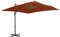 GuyAna Sombrilla voladiza con palo de aluminio terracota 300x300 cm sombrilla playa grande sombrillas para jardin pie de sombrilla parasoles de jardin o terraza