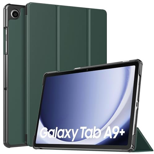 TiMOVO Funda para Samsung Galaxy Tab A9+/A9 Plus 11 2023 SM-X210/X216/X218, Funda Delgada Ligera con Base Rígida, Despertar/Dormir Automático, Verde Noche