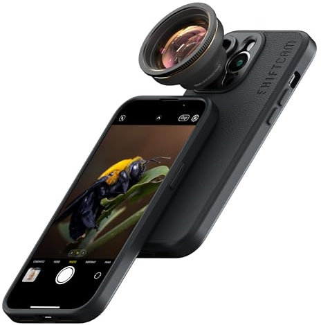 Shiftcam Obiettivo macro a lungo raggio da 75 mm, ingrandimento 10x, distanza di messa a fuoco 70-100 mm, perfetto per fotografie ravvicinate, profondità di campo straordinaria, dettagli raffinati,