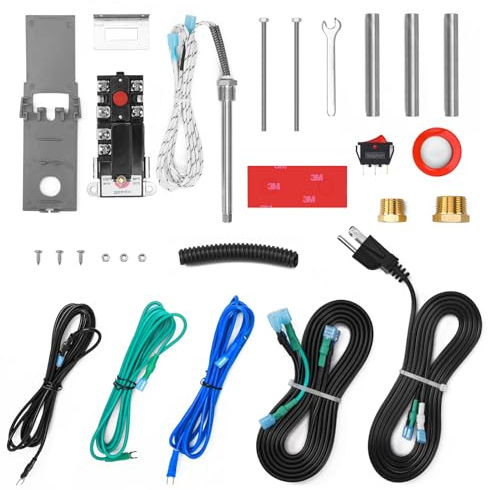 briidea Kit de chauffage hybride électrique pour camping-car avec tige d'anode remplaçable (brevet en attente), protection électrique contre la chaleur et l'anode, compatible avec chauffe-eau de