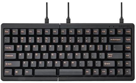 BAROCCOMiSTEL MD770 Classic Black/of, TKL Ergonomic Mechanical Keyboard, Cherry MX, Split-Alice Layout, PBT DoubleShot Keycap, Mac/Windows OS Compatible (Cherry MX Clear)